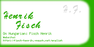 henrik fisch business card